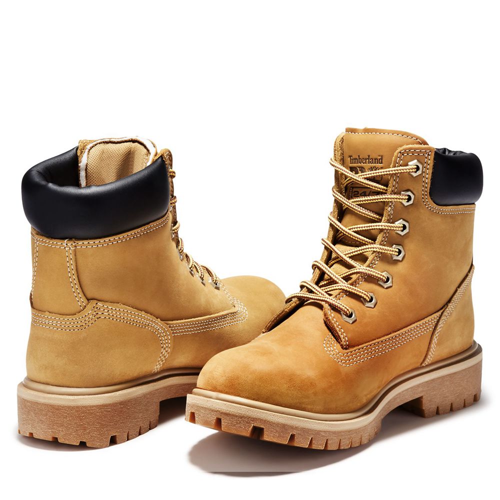 Timberland Μποτακια Εργασίας Γυναικεια Καφε - Pro® Direct Attach 6\" Steel Toe - Greece 6143027-OE